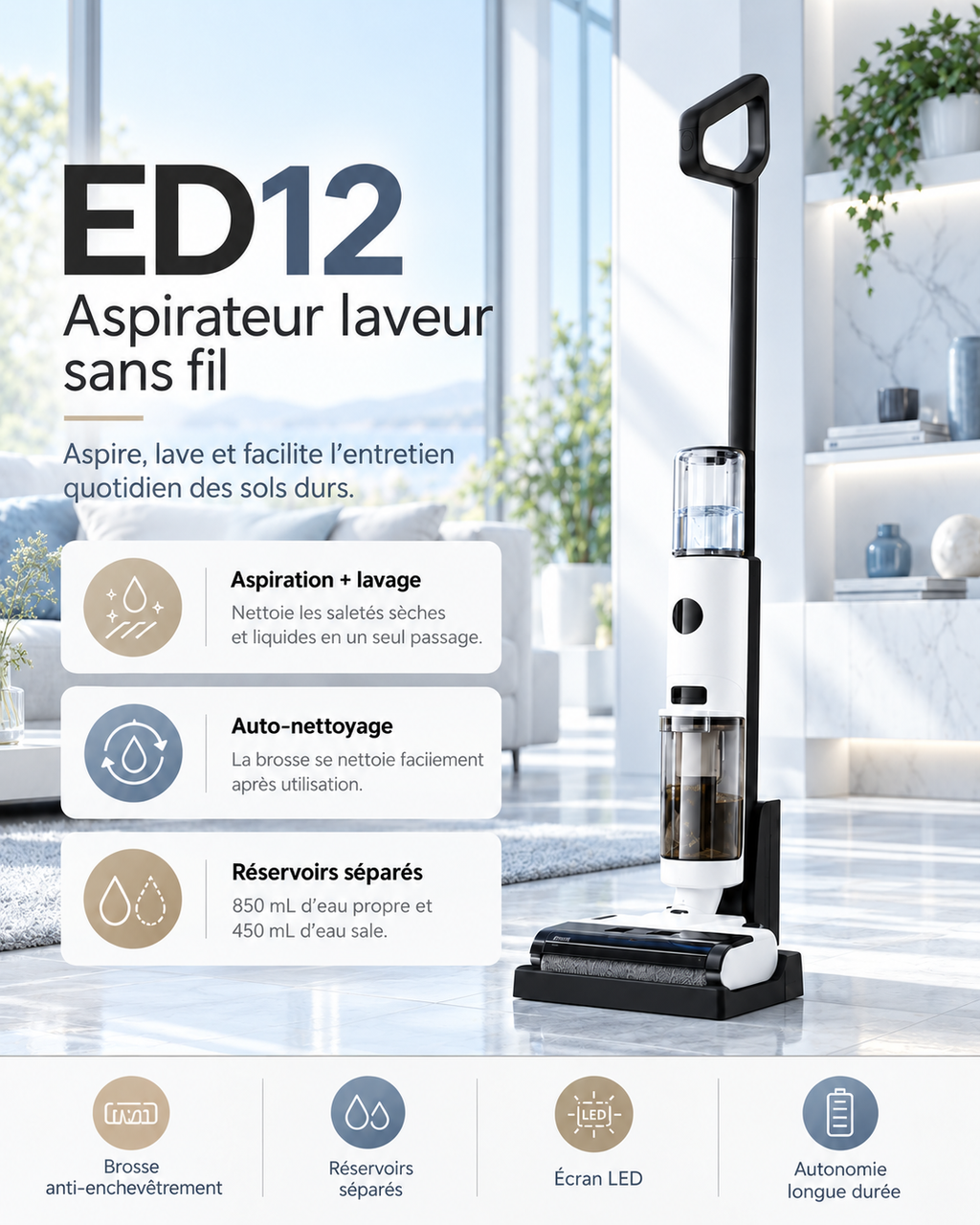 Aspirateur laveur ED12