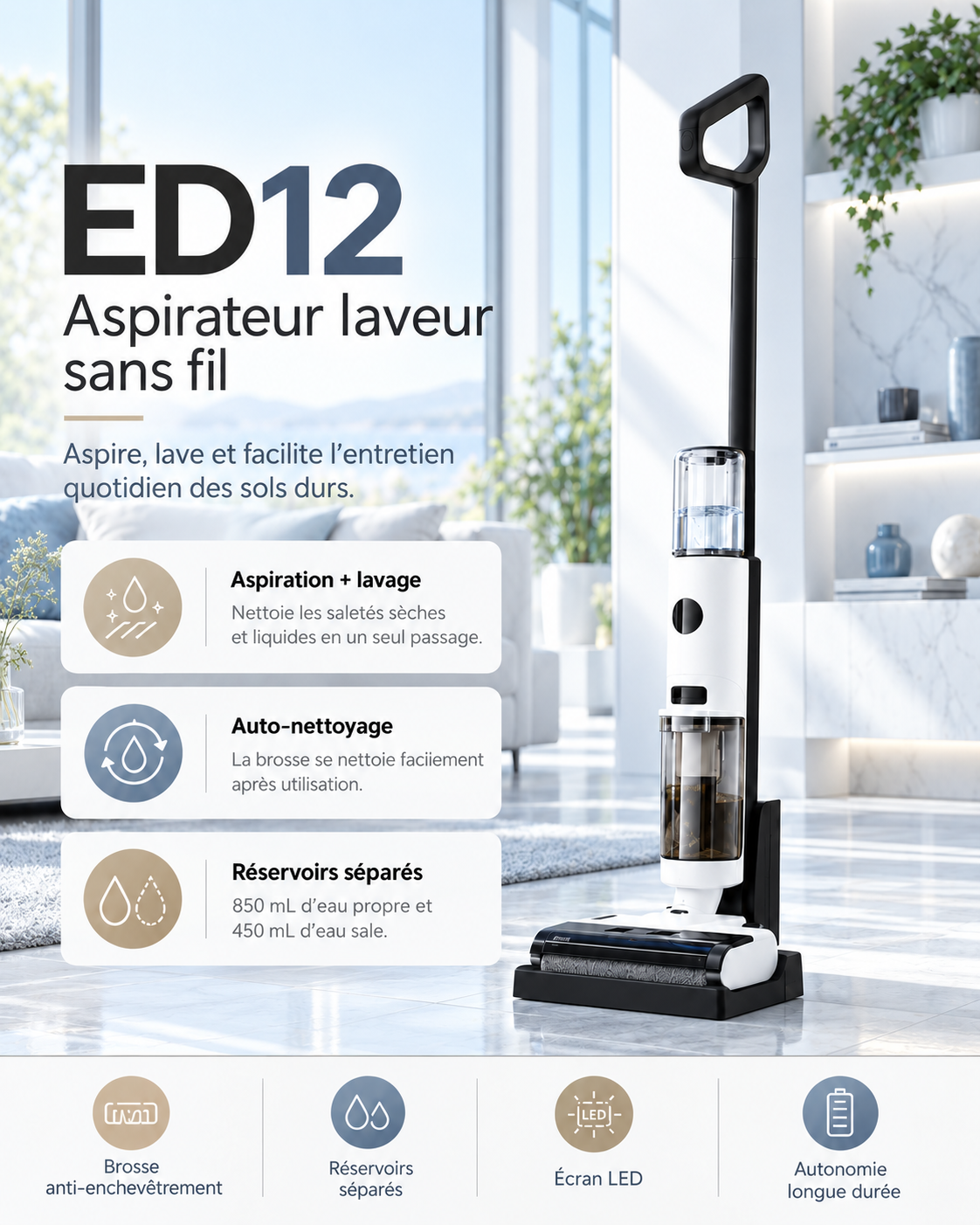 Aspirateur laveur ED12